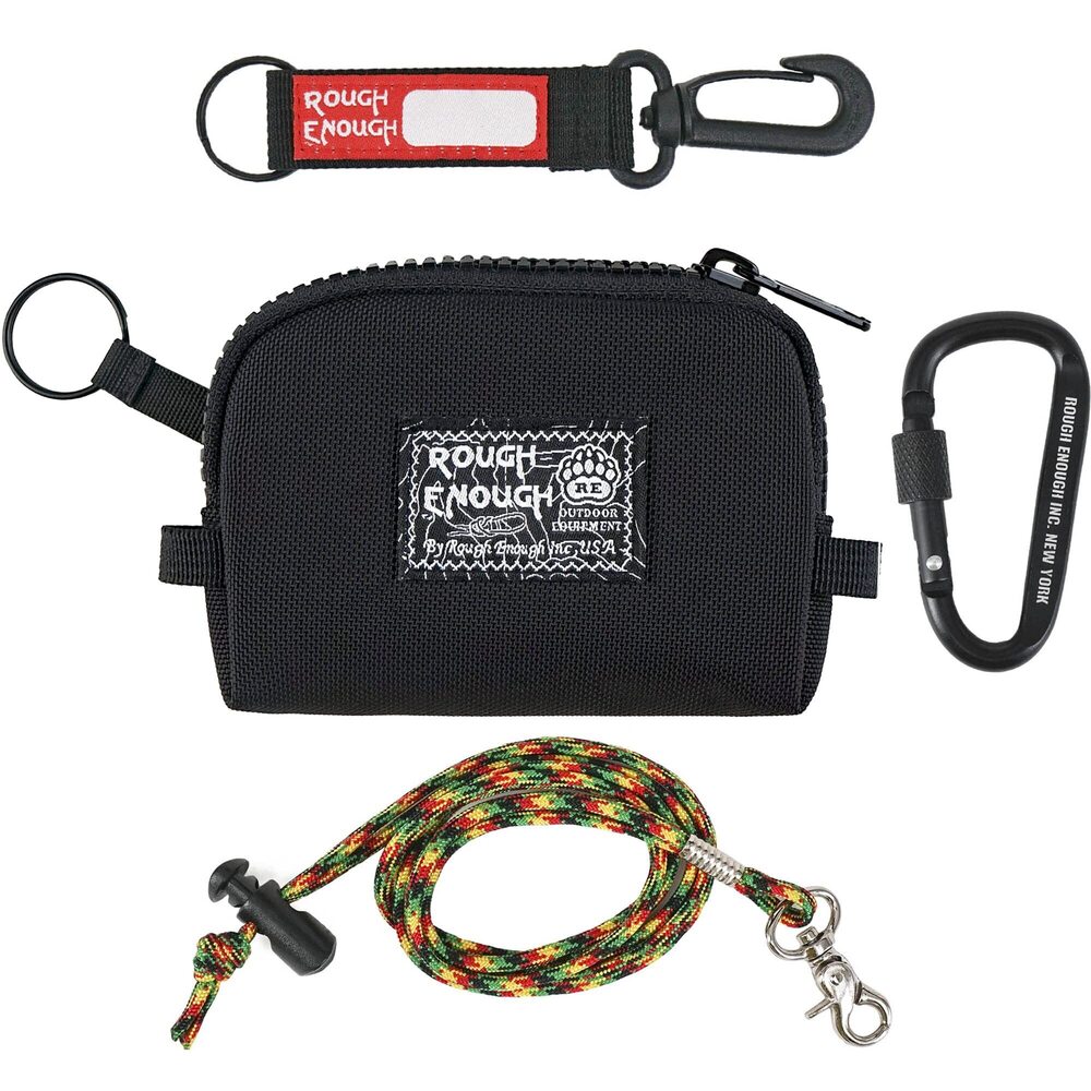 8537 Rough Enough Small Coin Purse Card Wallet Keychain Pouch with Zipper